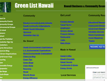 Tablet Screenshot of greenlisthawaii.com